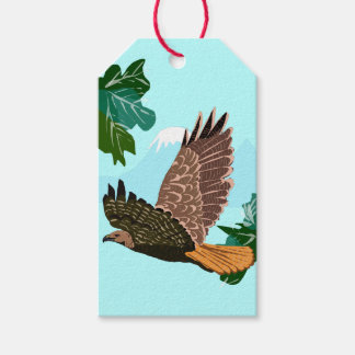 Étiquette cadeau Faucon en vol