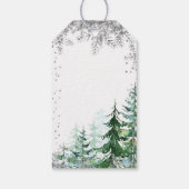 Étiquette cadeau Favoriser la forêt de flocon d'ar (Dos)