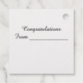 Étiquette-cadeau Félicitations Fleurie (Dos)