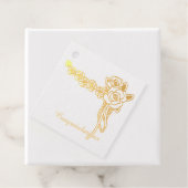 Étiquette-cadeau Félicitations Fleurie (Avec boite)