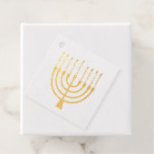 Étiquette-cadeau Festif Menorah Hanoukka Céleste bougies Mariage (Avec boite)