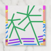 Étiquette-cadeau Festive Plane Bateau Ocean Waves Abstrait (Dos)