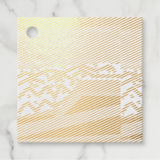 Étiquette-cadeau Festive Plane Bateau Ocean Waves Abstrait (Devant)