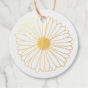 Étiquette-cadeau Fête de Jardin de Fleurs de Marguerites Mariage En