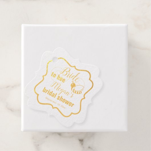 Étiquette-cadeau Fête des mariées photo de la soumission de la mari (Avec boite)