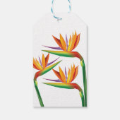 Étiquette cadeau Fête Fleur Tropicale Oiseau de Pa (Dos)