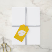 Étiquette cadeau Feuilles d'automne en jaune (Avec de la ficelle)