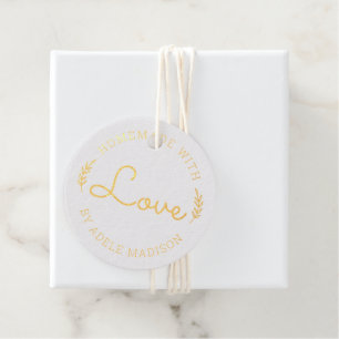 Étiquette-cadeau Feuilles de Laurier Fabriquées à la Main avec Amou