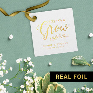 Étiquette-cadeau Feuilles de mariage Laissez l'amour grandir Feuill