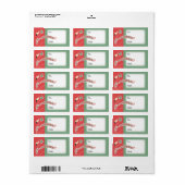 Étiquette cadeau Flamingo de vacances (Feuille entière)
