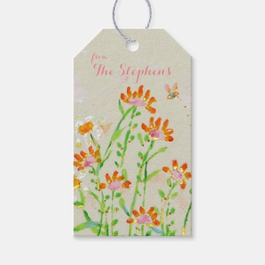 Étiquette cadeau Fleur (Devant)