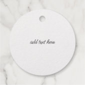 Étiquette-cadeau Fleur abeille RONDE RENVOI ADRESSE CAOUTCHOUC (Dos)