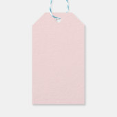 Étiquette cadeau fleur de rose rose (Dos)