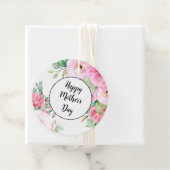 Étiquette Cadeau Fleur Rose Fête des Mères (En situation)