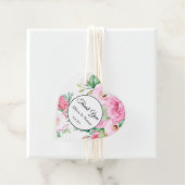 Étiquette Cadeau Fleur Rose Merci (En situation)