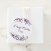 Étiquette Cadeau Fleurie Violette Fête des Mères (En situation)