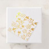Étiquette-cadeau Fleurs d'or (Avec boite)