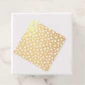 Étiquette-cadeau Fleurs minuscules modernes bleues (Avec boite)