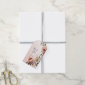 Étiquette cadeau fleurs roses et blanches décorati (Avec de la ficelle)