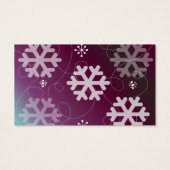 Étiquette cadeau flocon de neige violet élégant (Dos)