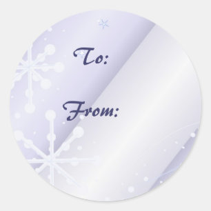 Étiquette Cadeau Flocons de Neige Danseurs