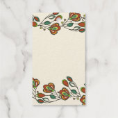 Étiquette cadeau florale en feuille d'or élégante  (Verso)