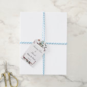 Étiquette cadeau Florale Rustique d'Automne Dark F (Avec de laficelle)