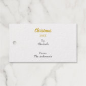 Étiquette cadeau Foil minimaliste (Verso (horizontal))