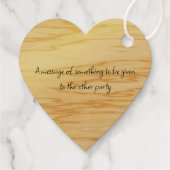 Étiquette-cadeau Forme de coeur grâce en 6 langues (Dos)