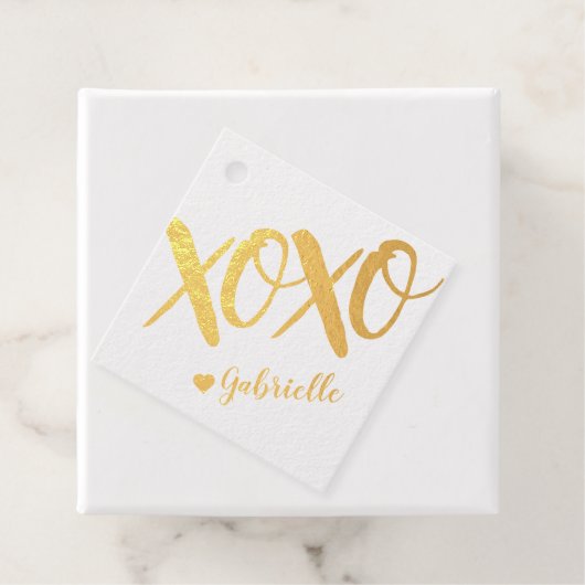 Étiquette-cadeau Fun XOXO Rose Ado Party Sweet 16 VRAI FOIL (Avec boite)