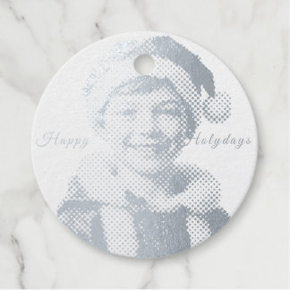 Étiquette-cadeau Garçon a le costume du Père Noël