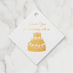 Étiquette-cadeau Gâteau de Mariage à Étages