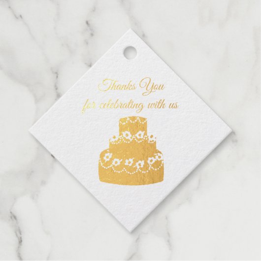 Étiquette-cadeau Gâteau de Mariage à Étages (Devant)