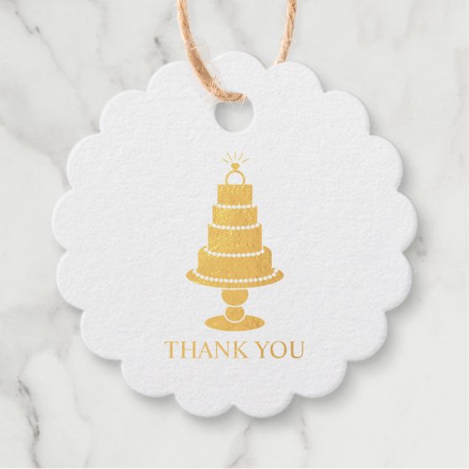 Étiquette-cadeau Gâteau mariage (Devant)