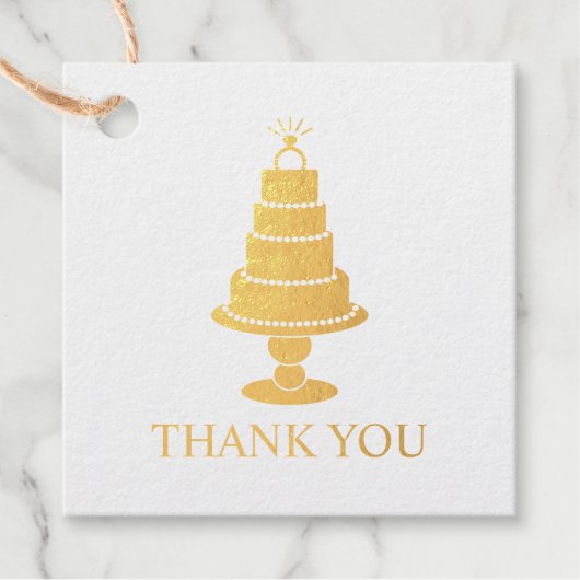 Étiquette-cadeau Gâteau mariage (Devant)