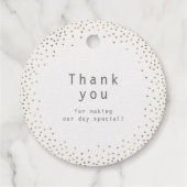 Étiquette-cadeau Glam parties scintillant calligraphie moderne mari (Dos)