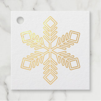 Étiquette-cadeau Glitter Snowflake - Baby Blue Branches