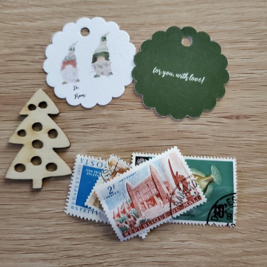 Étiquette cadeau Gnome de Saint-Jacques