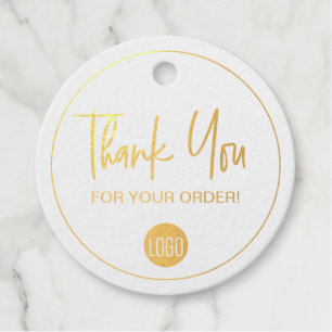 Étiquette-cadeau "Golden Gratitude" - Luxe Kraft Merci d'affaires