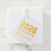 Étiquette-cadeau Gradué Moderne 2025 Foil (Avec boite)