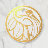 Étiquette-cadeau Grue japonaise Tancho (Devant)