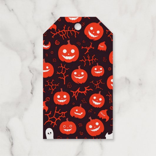 Étiquette cadeau Halloween avec design Éffrayant! (Verso)