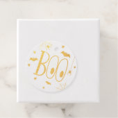 Étiquette-cadeau Halloween Gold Foil Boo (Avec boite)