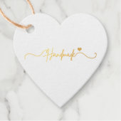 Étiquette-cadeau Handmade With Love purple Small Business Packaging (Devant)