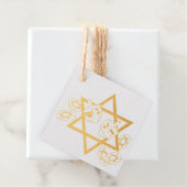 Étiquette-cadeau Hanoukka Star et Dreidels (Avec boite)