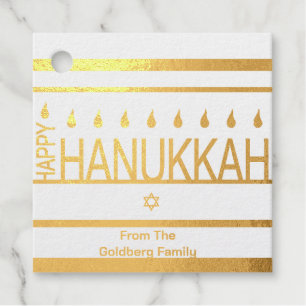 Étiquette-cadeau Happy Hannukah