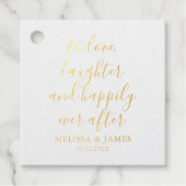 Étiquette-cadeau Heureux Jamais après la photo Mariage moderne (Devant)