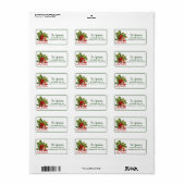 Étiquette Cadeau Holly Feuilles et Berries Joyeux Noël (Feuille entière)