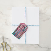 Étiquette cadeau holographique iridescente à goutt (Avec de laficelle)