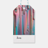 Étiquette cadeau holographique iridescente à goutt (Dos)